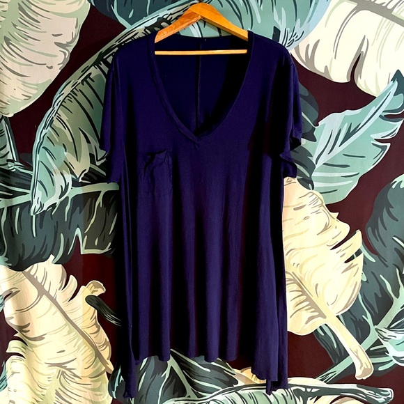 Navy shirt dress - Picture 1 of 4